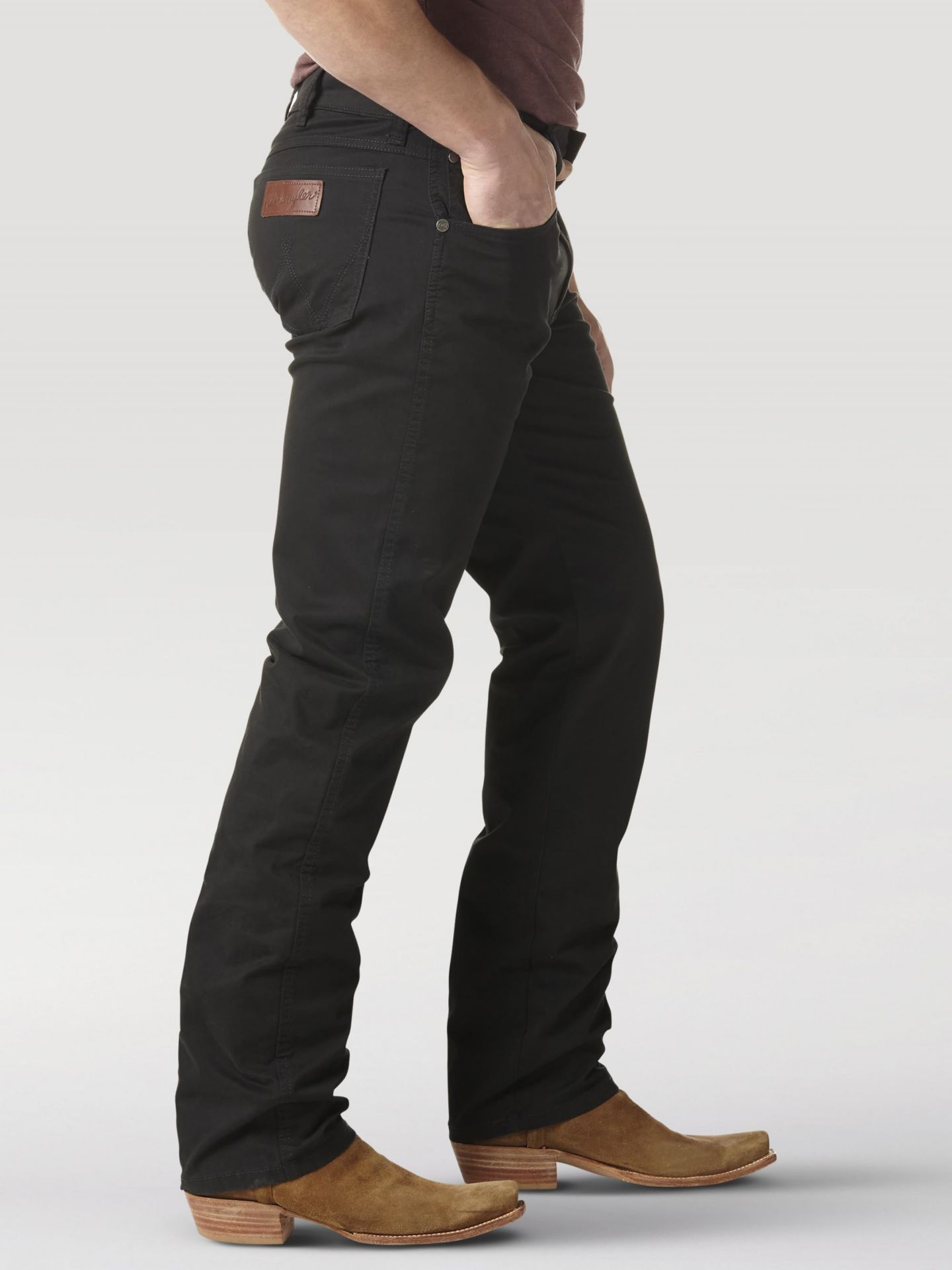 Мужские брюки Wrangler Retro® Slim Fit Straight Leg, цвет: Чёрный — фото 4