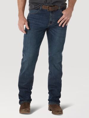 Wrangler Mens Retro Slim-Fit Straight-Leg Greybull Jean