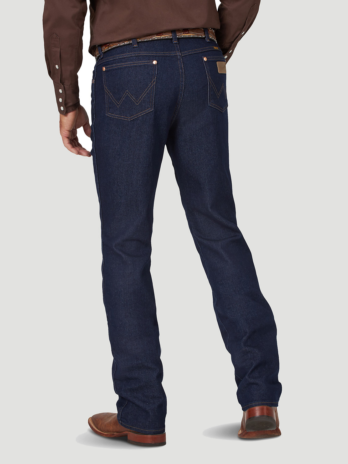 Wrangler® Cowboy Cut® Slim Fit Active Flex Jeans in Prewashed Indigo alternative view 2