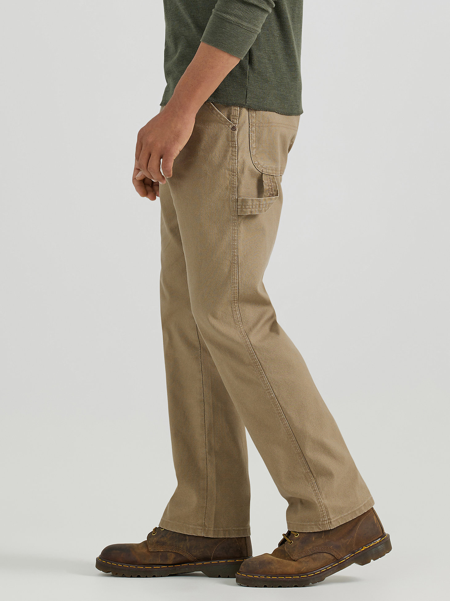 Wrangler® Men's Five Star Premium Carpenter Jean in Khaki Canvas alternative view 3