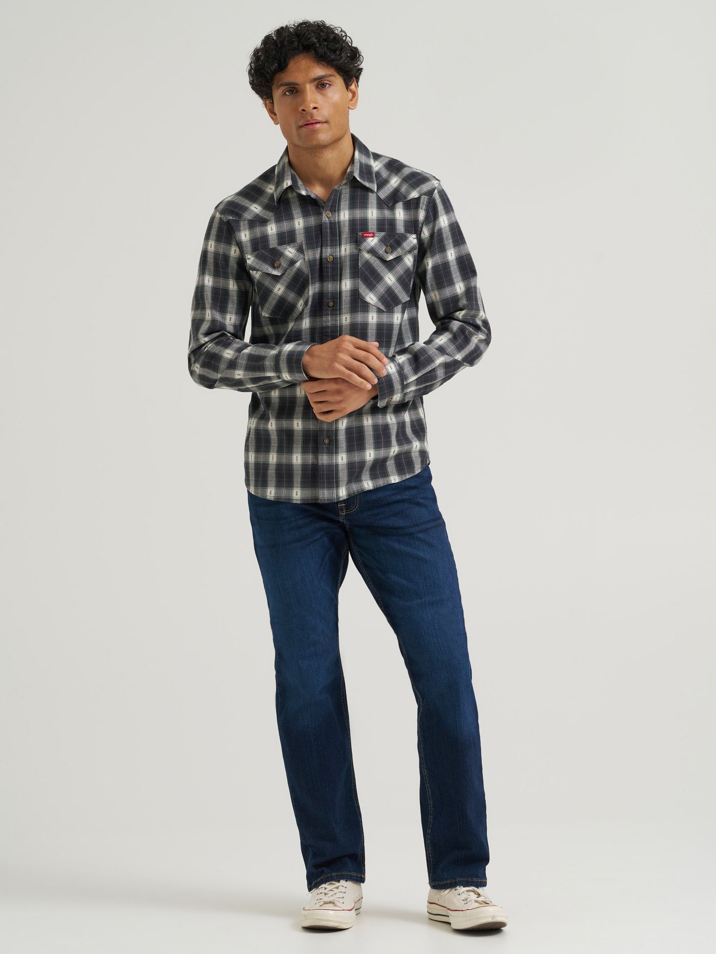 Мужские джинсы Wrangler Five Star Premium Straight Fit, цвет: Banks — фото 1