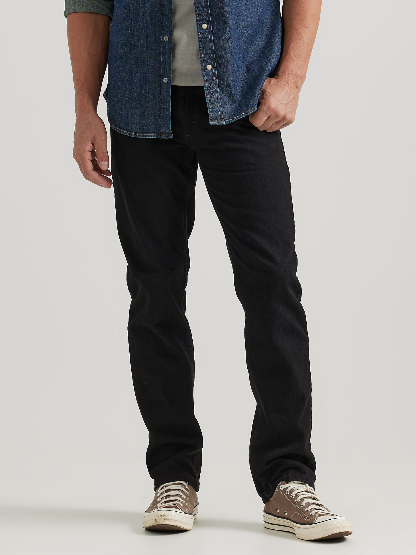 Wrangler® Five Star Premium Denim Regular Fit Jean in Coal Black main view
