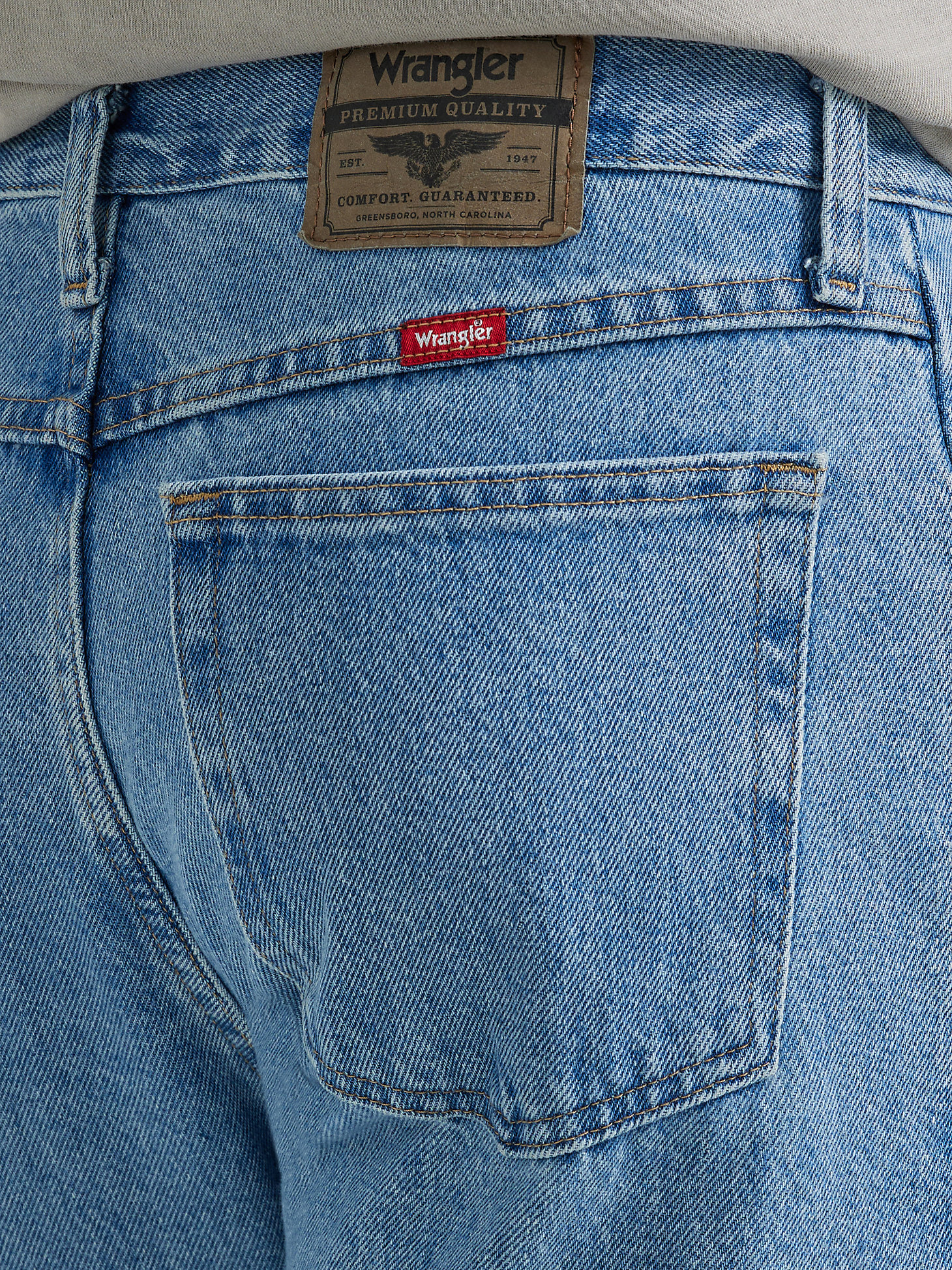Wrangler® Five Star Premium Denim Regular Fit Jean in Lt Stonewash alternative view 2