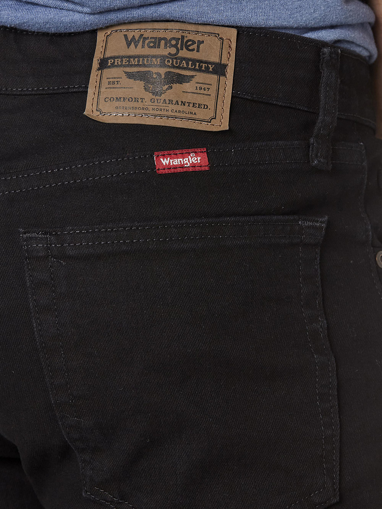 Wrangler® Five Star Premium Performance Series Regular Fit Jean in Black alternative view 2