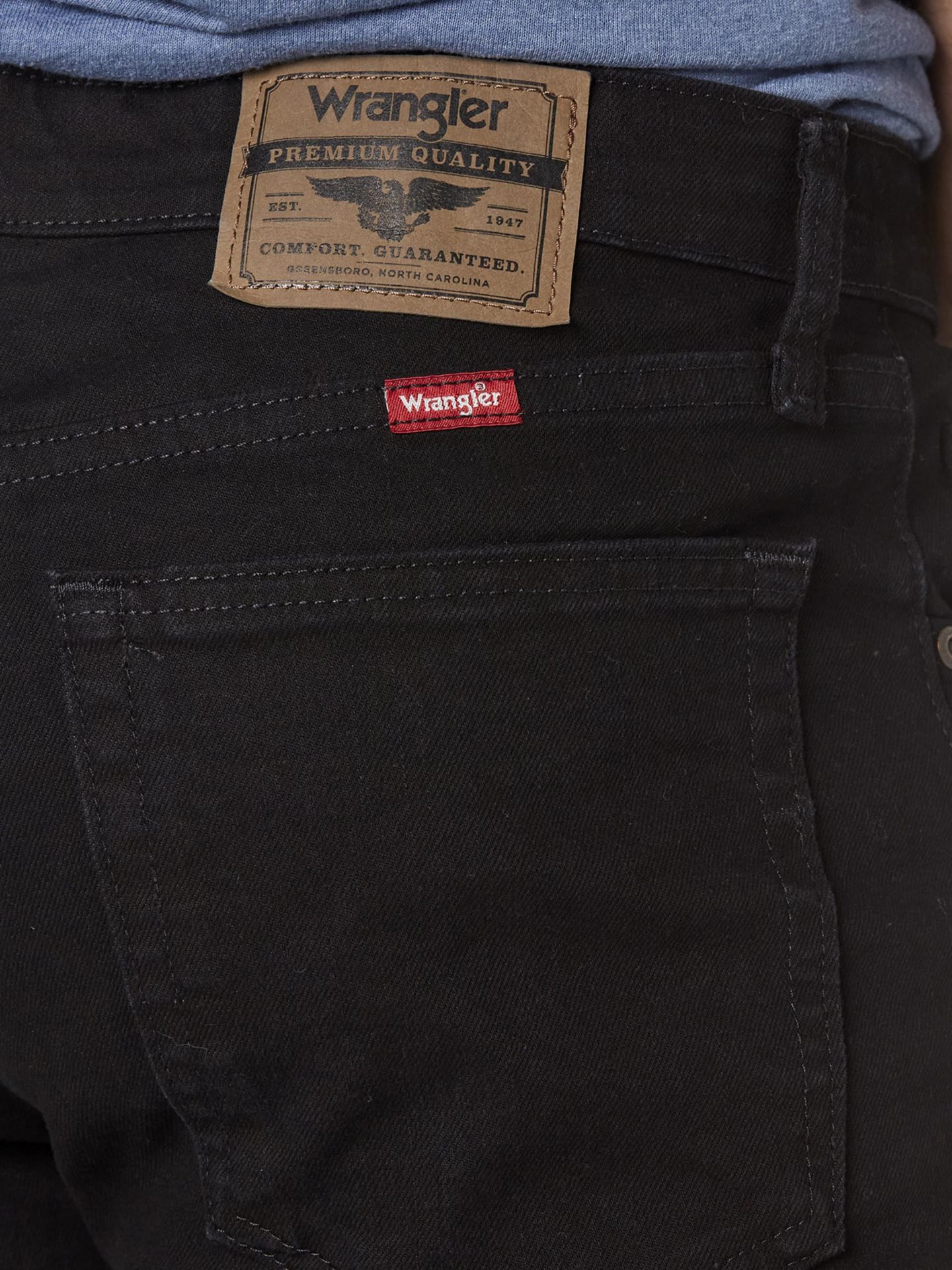 Мужские джинсы Wrangler Five Star Premium Performance Series Regular Fit, цвет: Чёрный — фото 3