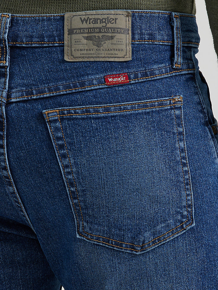Wrangler® Five Star Premium Denim Flex For Comfort Regular Fit Jean in Dark Stonewash alternative view 2