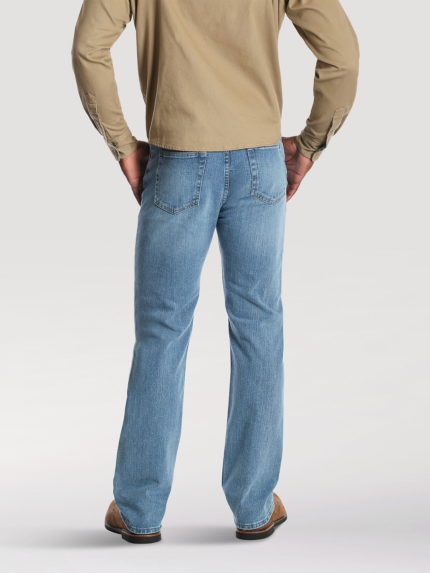 Wrangler® Five Star Premium Denim Flex For Comfort Regular Fit Jean in Stonewash Light alternative view 1
