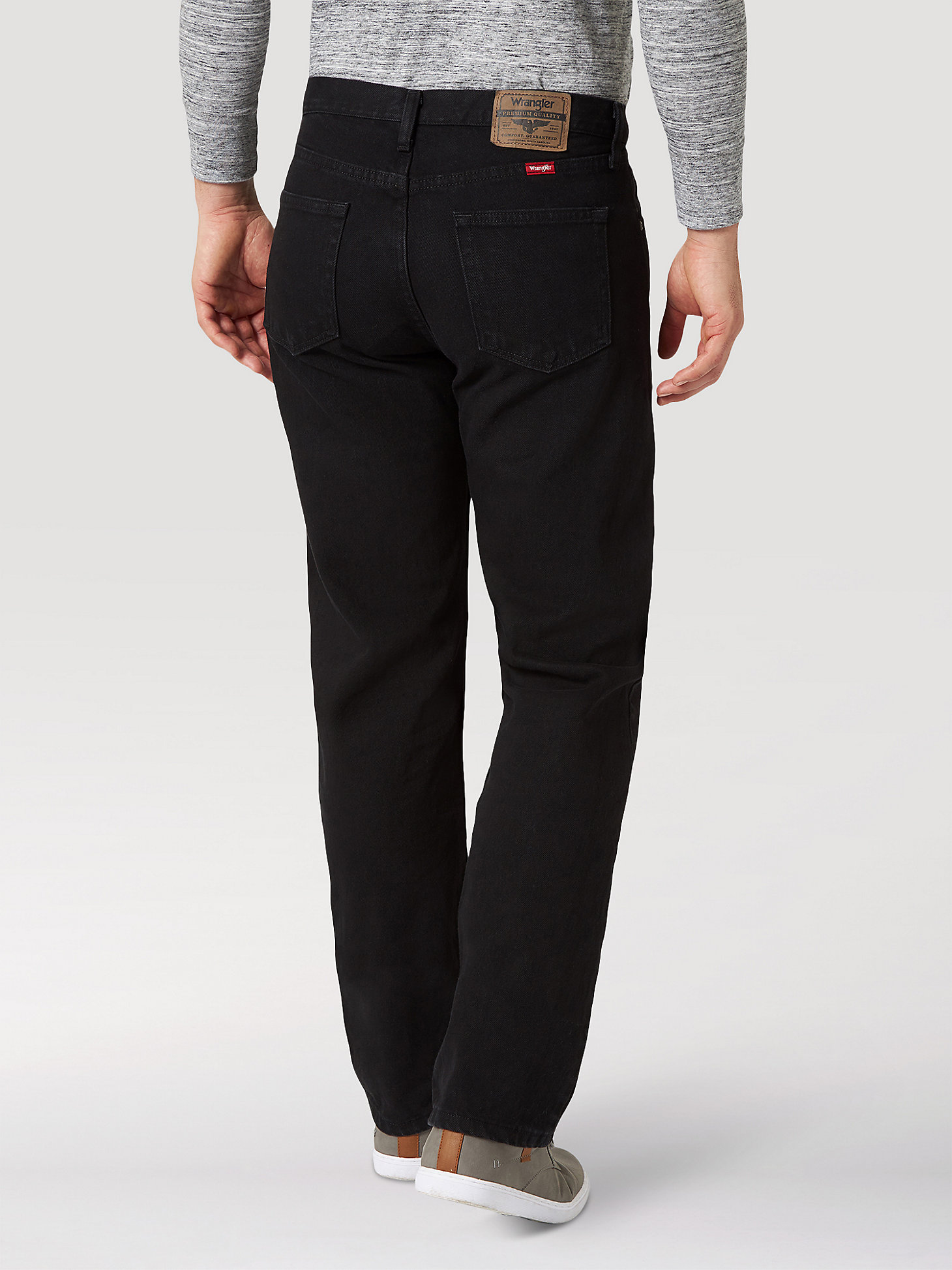 Wrangler® Five Star Premium Denim Relaxed Fit Jean in Coal Black alternative view 1