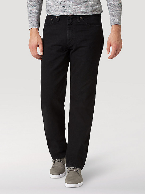 Wrangler® Five Star Premium Denim Relaxed Fit Jean in Coal Black