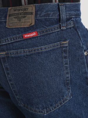 Wrangler® Five Star Premium Denim Relaxed Fit Jean in Dark Rinse