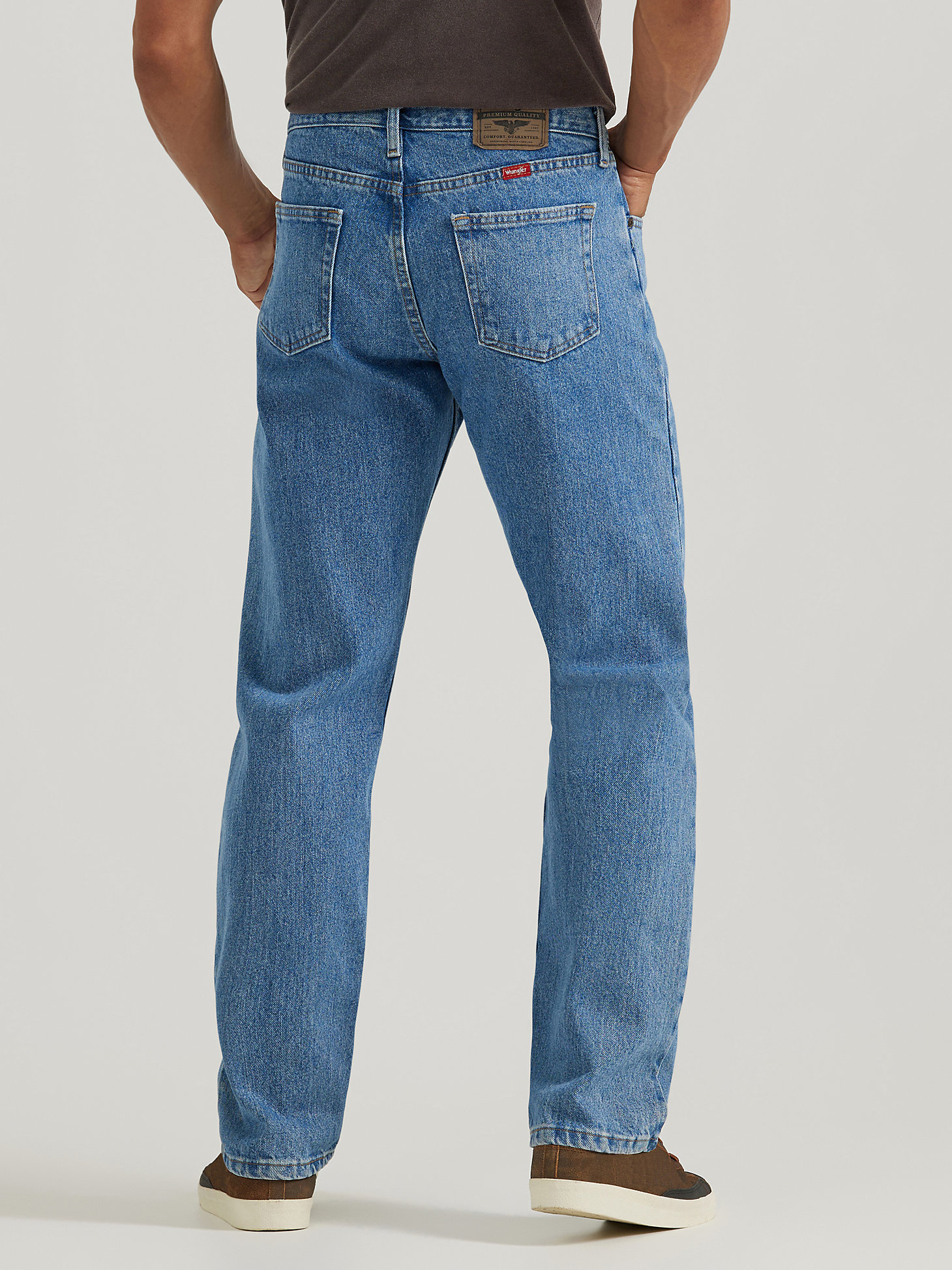 Wrangler® Five Star Premium Denim Relaxed Fit Jean in Stone Bleach alternative view 1
