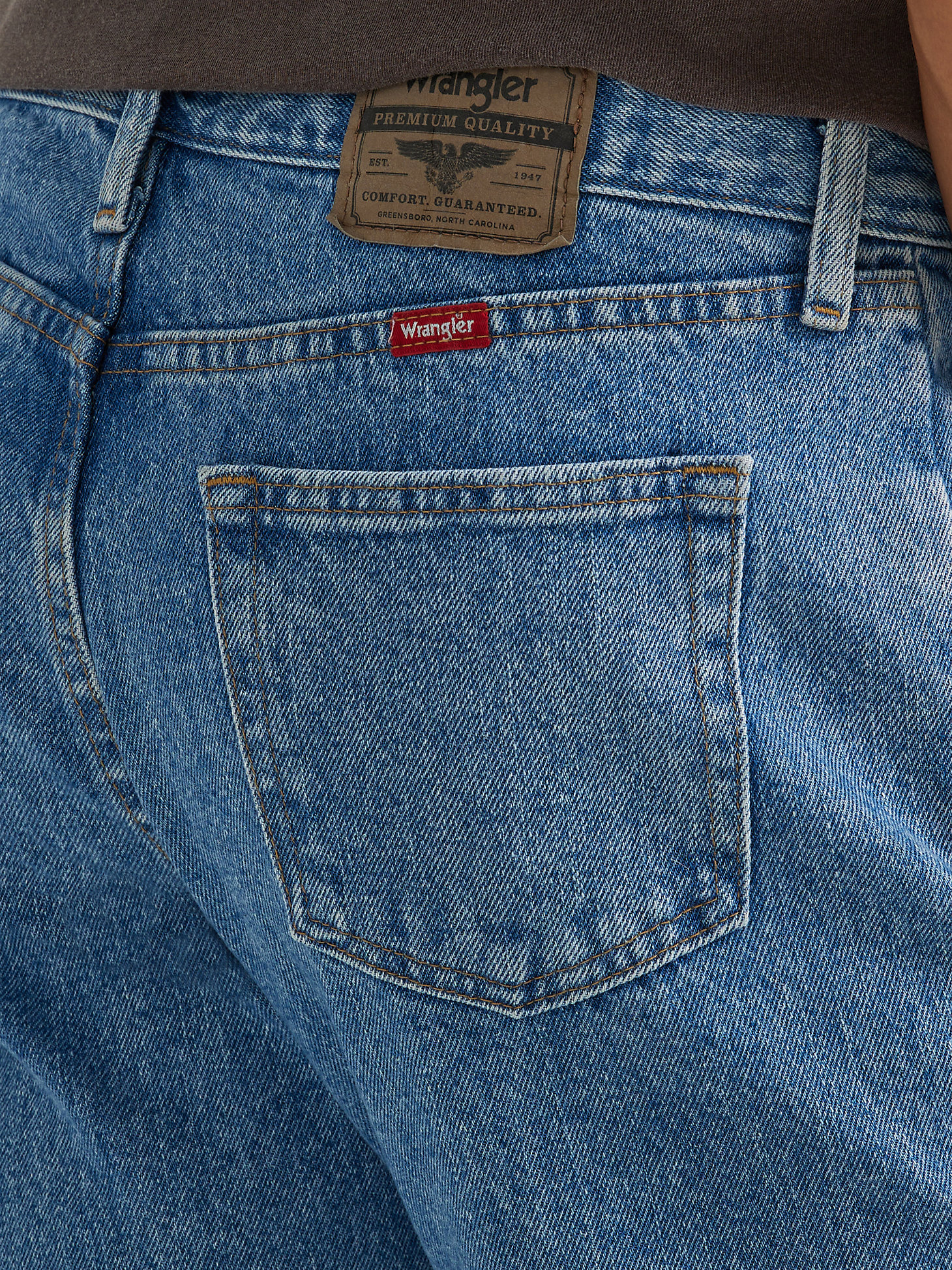 Wrangler® Five Star Premium Denim Relaxed Fit Jean in Stone Bleach alternative view 2
