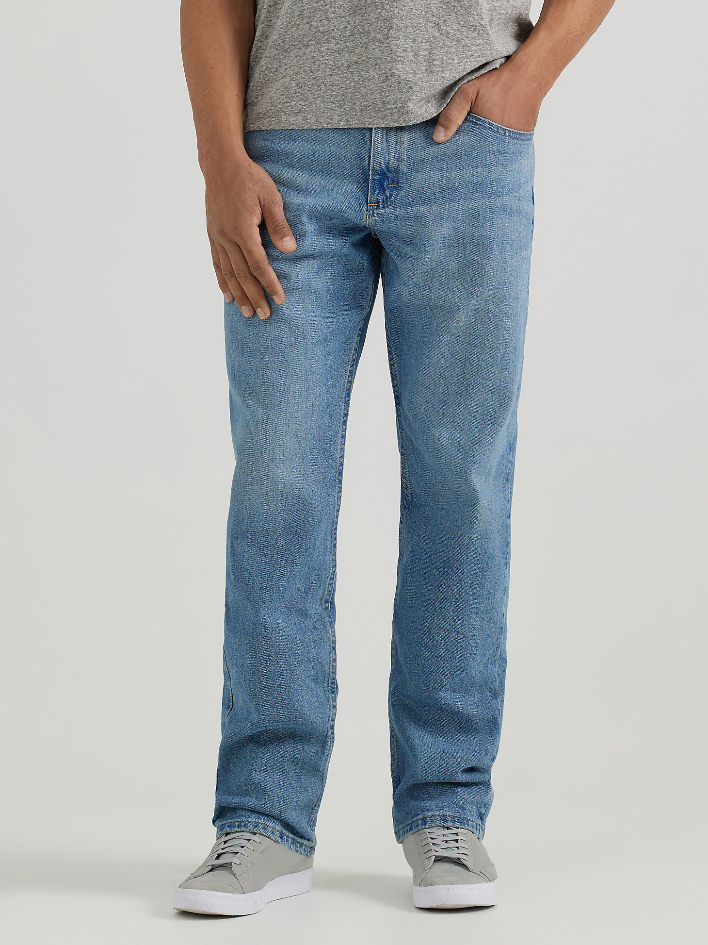 Wrangler® Five Star Premium Denim Flex for Comfort Relaxed Fit Jean in Bleached Tint main view