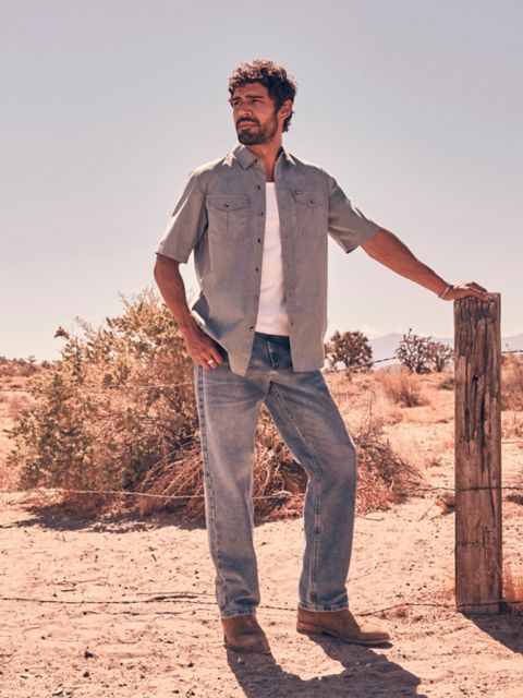 Мужские джинсы Wrangler Five Star Premium Denim Comfort Stretch Relaxed Fit Jean