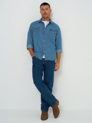 Wrangler® Five Star Premium Denim Flex for Comfort Relaxed Fit Jean in Stone