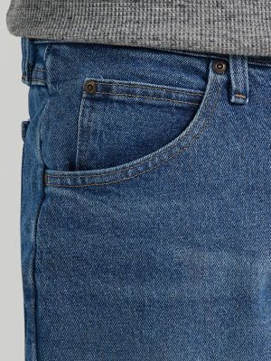 Wrangler&reg; Five Star Premium Denim Comfort Stretch Relaxed Fit Jean in Mid Indigo alternative view 4
