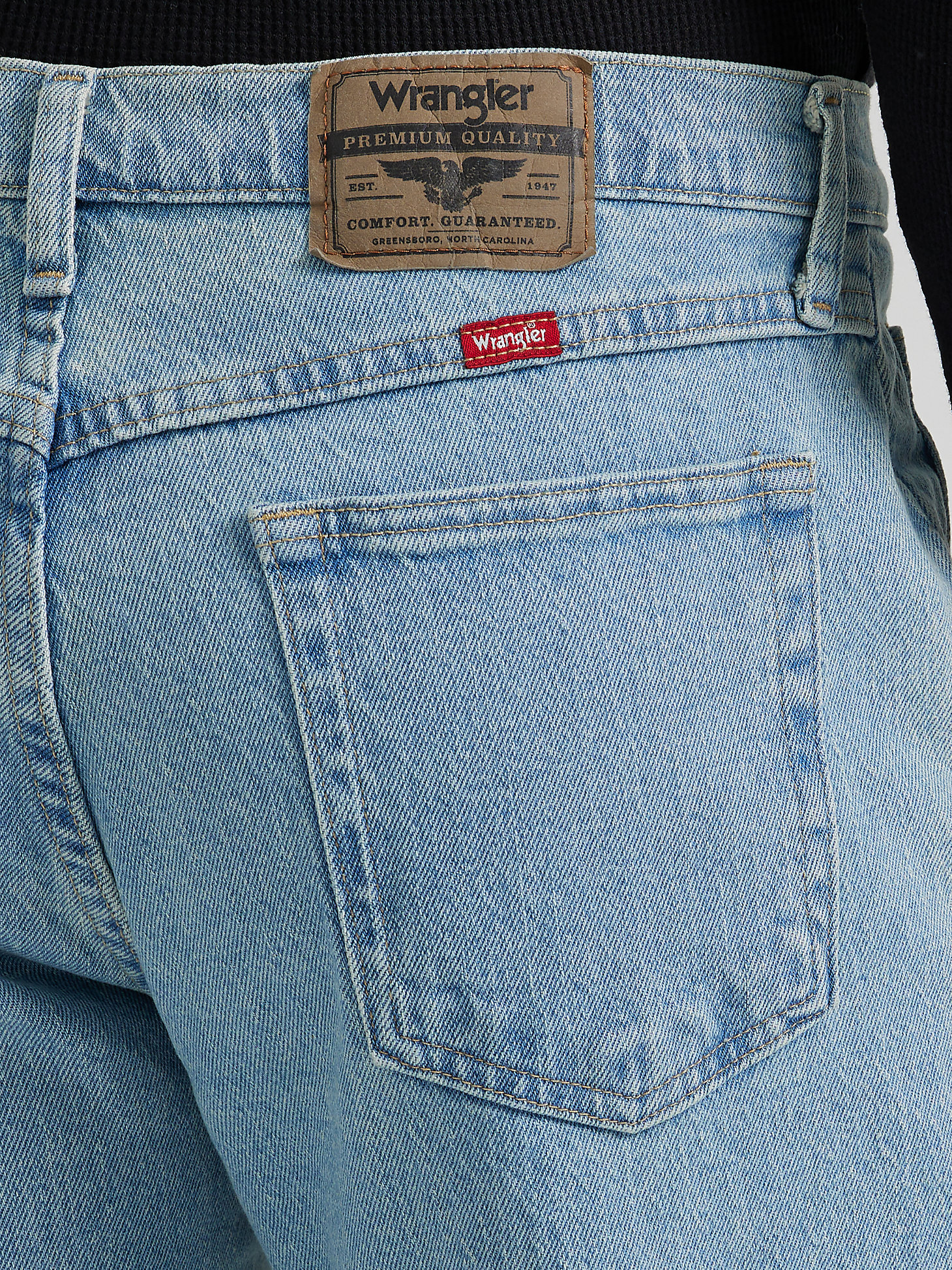 Wrangler® Five Star Premium Denim Flex for Comfort Relaxed Fit Jean in Vintage Blue alternative view 2