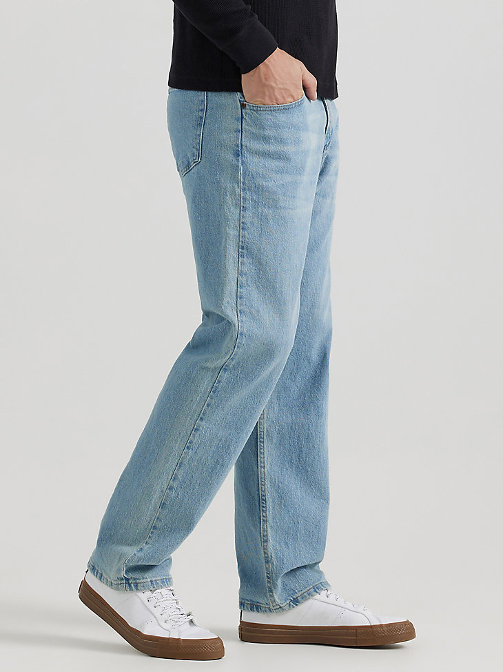 Wrangler® Five Star Premium Denim Flex for Comfort Relaxed Fit Jean in Vintage Blue alternative view 3