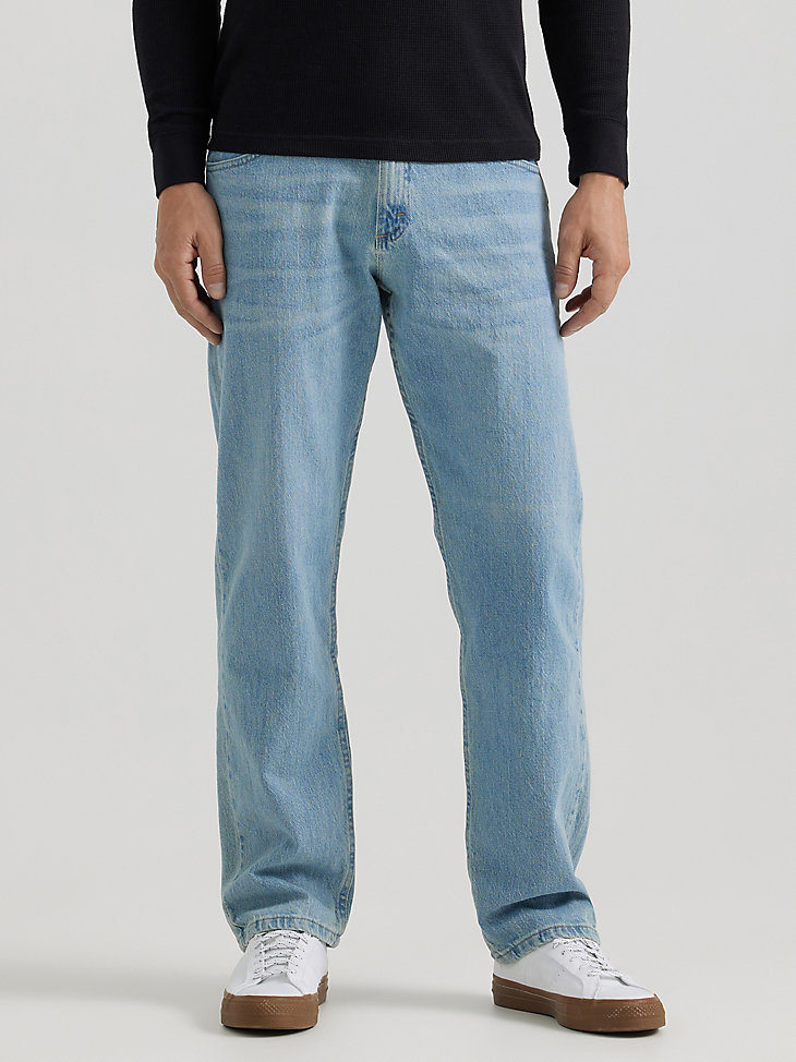 Wrangler® Five Star Premium Denim Flex for Comfort Relaxed Fit Jean in Vintage Blue main view