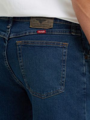 Wrangler® Five Star Premium Denim Flex for Comfort Relaxed Fit Jean in Dark Denim