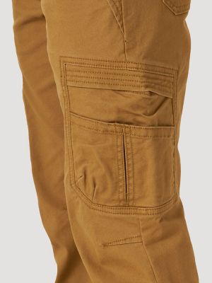Boy's Wrangler&reg; Free To Stretch Gamer Cargo Pant (Husky) in Medal Bronze alternative view 3