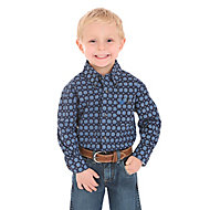 Boy's White Long Sleeve Dress Western Snap Shirt | Boys Shirts by Wrangler®