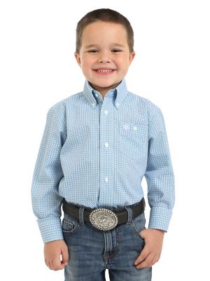 Boy's Classic Long Sleeve Button-Down Print Shirt | Boys Shirts by ...