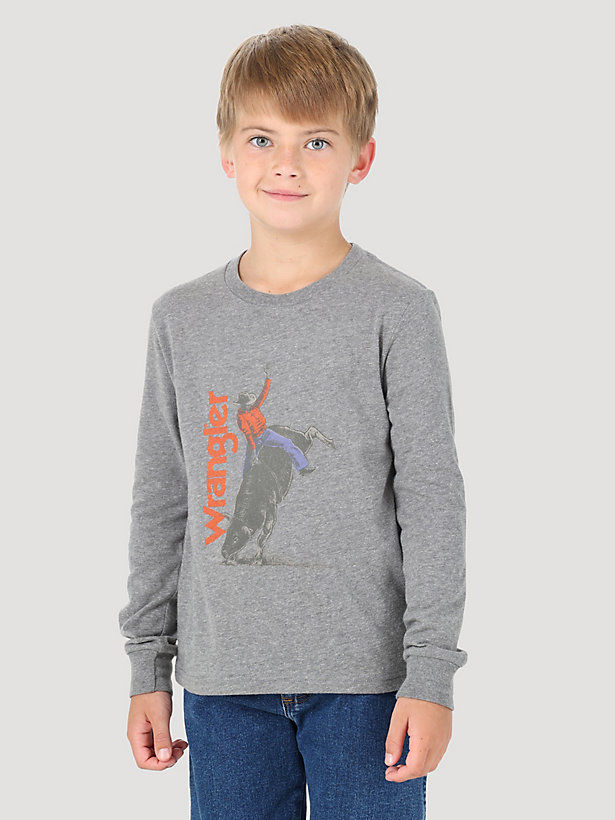 Boy's Long Sleeve Bucking Bull Graphic T-Shirt