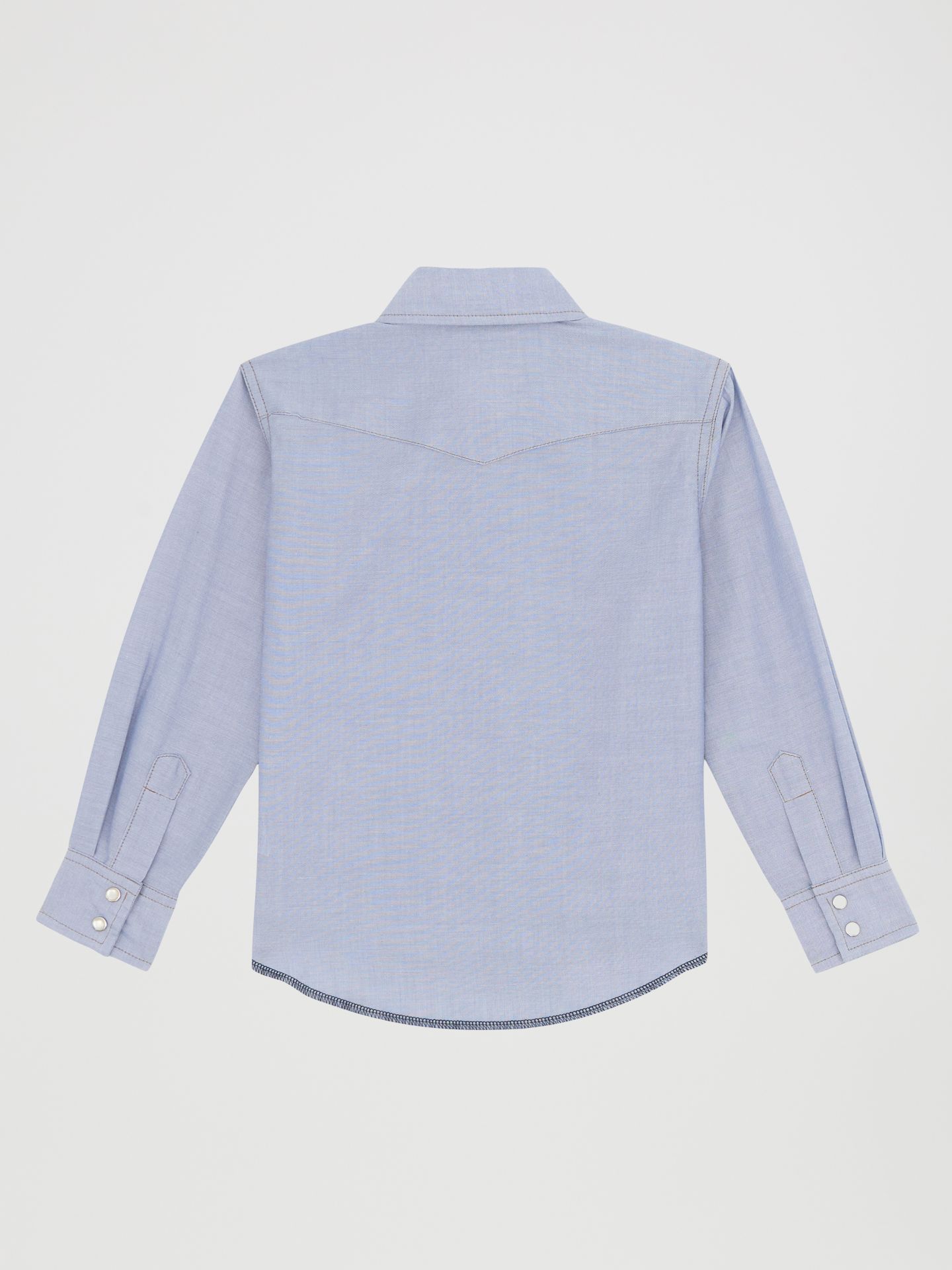Детская рубашка Wrangler Cowboy Cut® Western Snap, цвет: Синий шамбре — фото 2