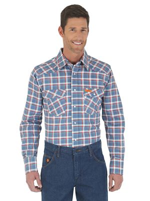 Men's Wrangler® FR Flame Resistant Long Sleeve Western Snap