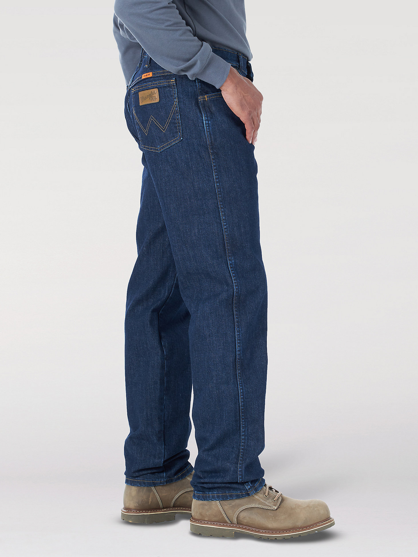 Wrangler® FR Flame Resistant Original Fit Jean in Dark Wash alternative view 1