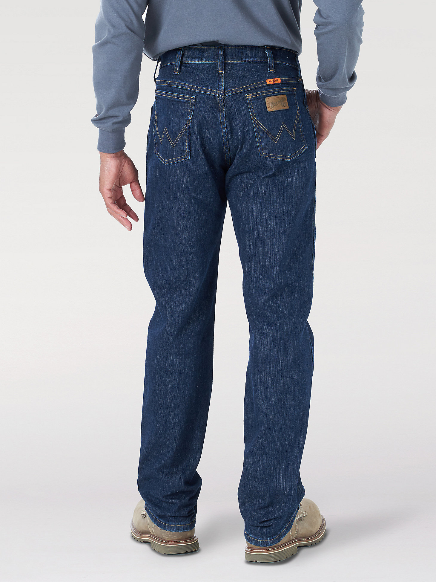 Wrangler® FR Flame Resistant Original Fit Jean in Dark Wash alternative view 2