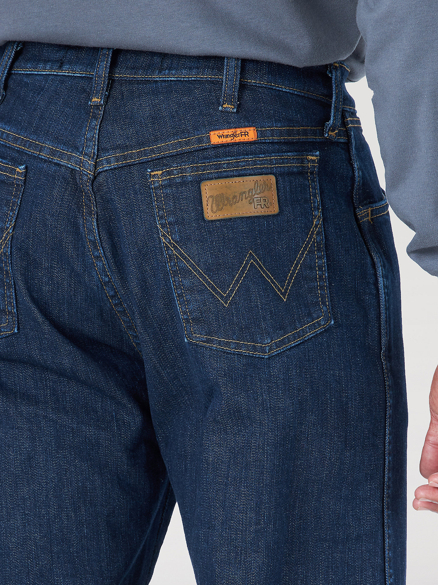 Wrangler® FR Flame Resistant Original Fit Jean in Dark Wash alternative view 3