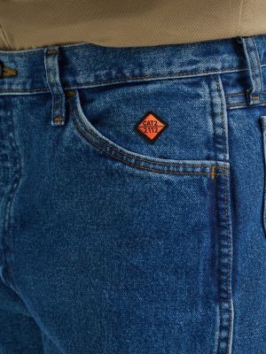 Wrangler® FR Flame Resistant Original Fit Jean in Stonewash alternative view 5
