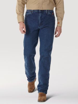  Wrangler FR - Jeans de corte original resistentes al fuego para  hombre, Lavado oscuro : Ropa, Zapatos y Joyería