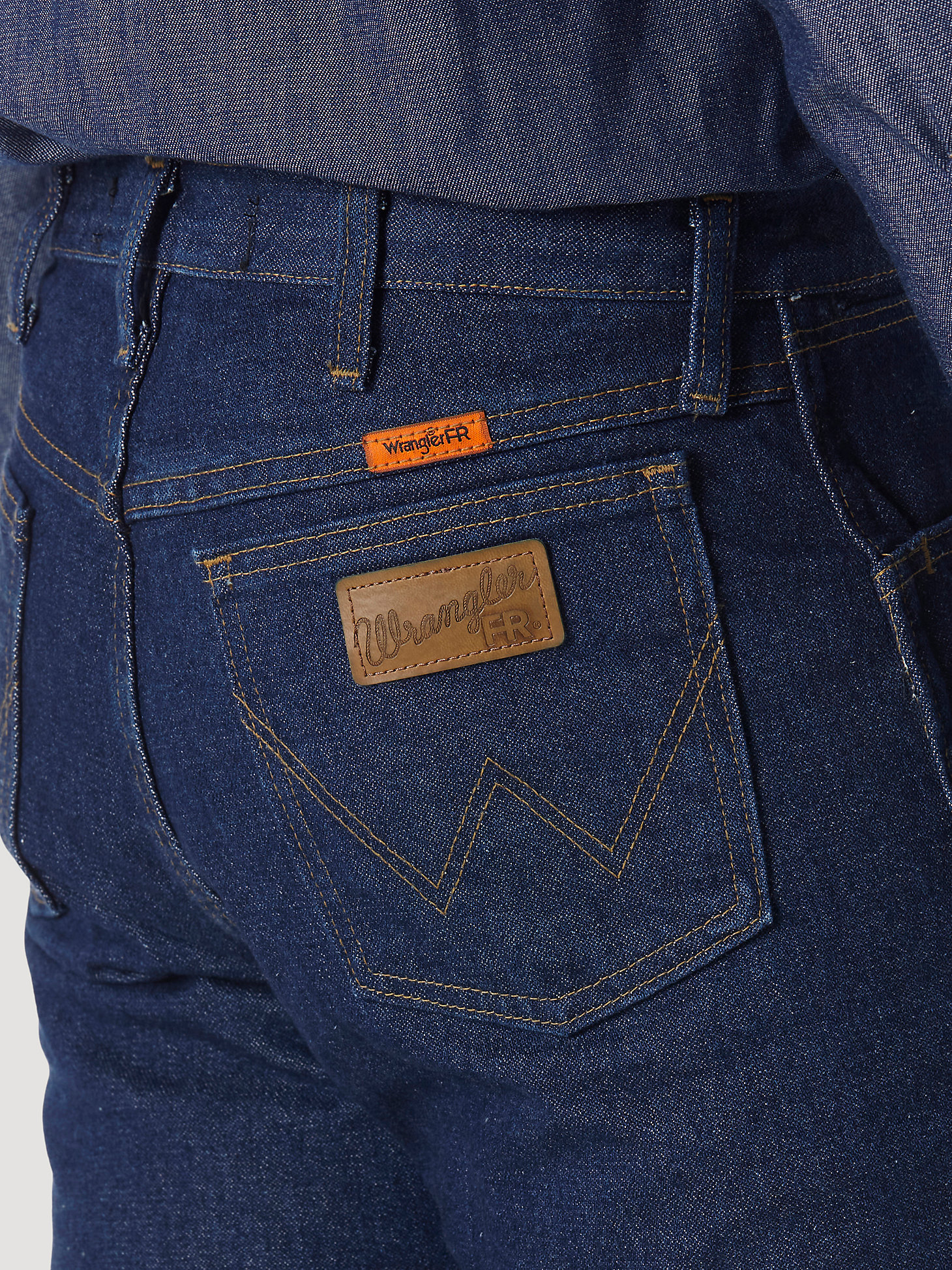 Wrangler® FR Flame Resistant Original Fit Jean in PREWASH alternative view 3