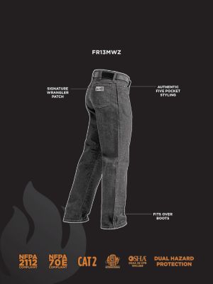 Wrangler&reg; FR Flame Resistant Original Fit Jean in PREWASH