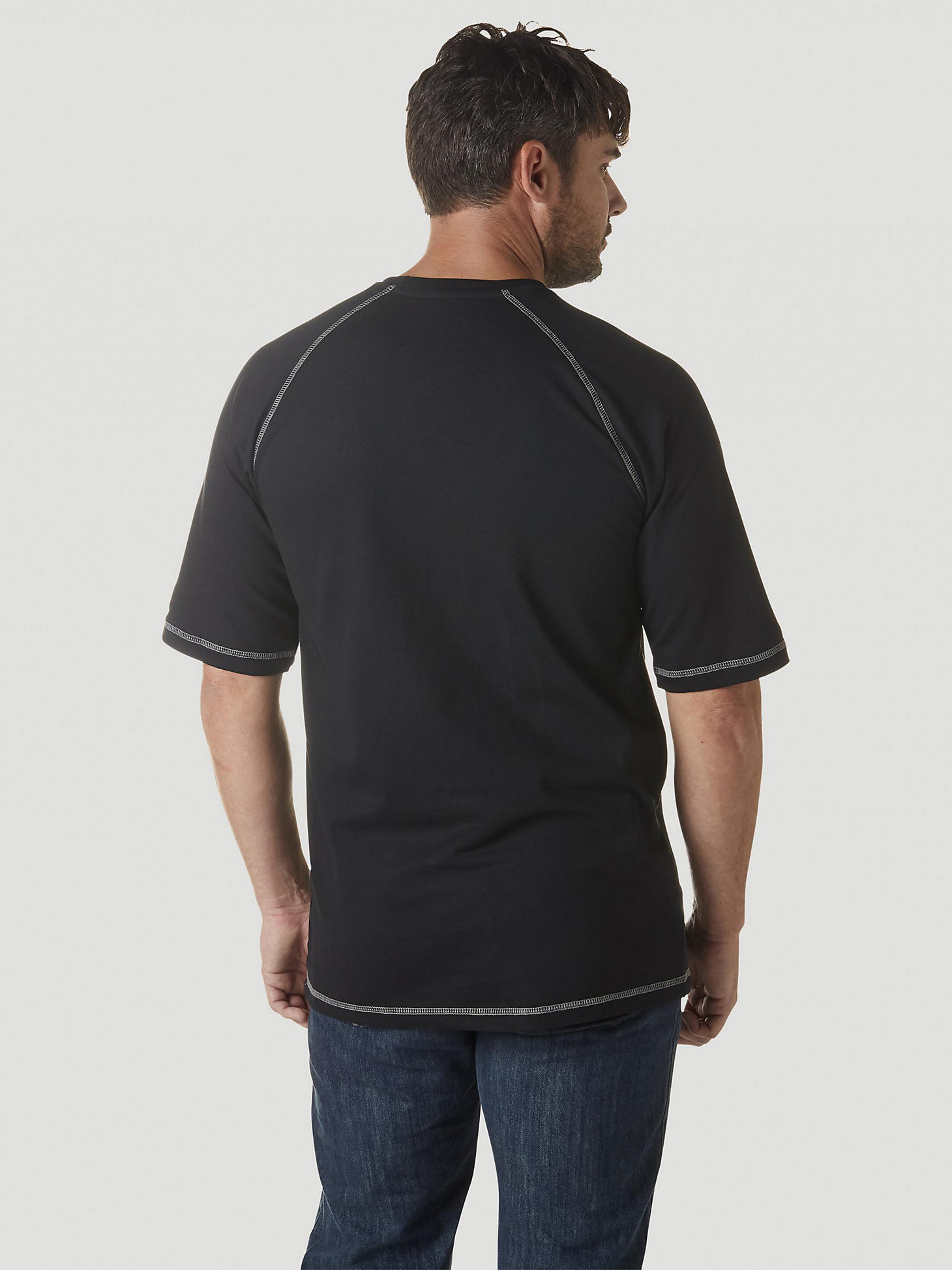 Wrangler® FR Flame Resistant Short Sleeve Base Layer T-Shirt in Black alternative view 1