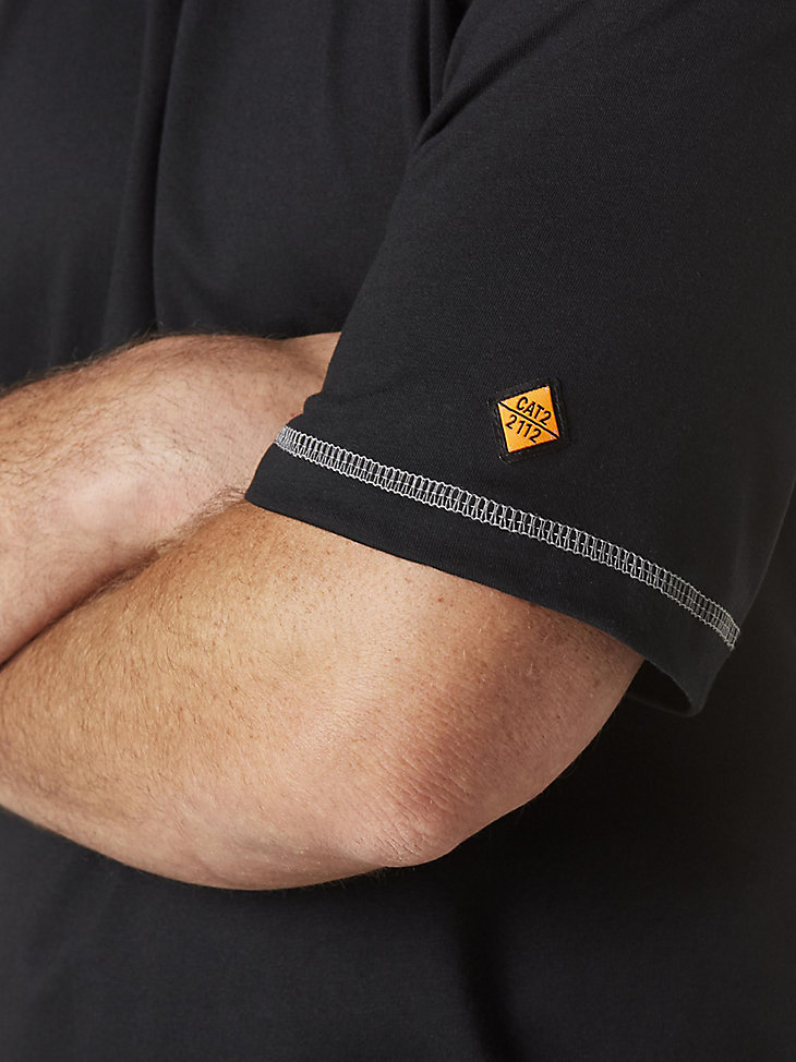 Wrangler® FR Flame Resistant Short Sleeve Base Layer T-Shirt in Black alternative view 2
