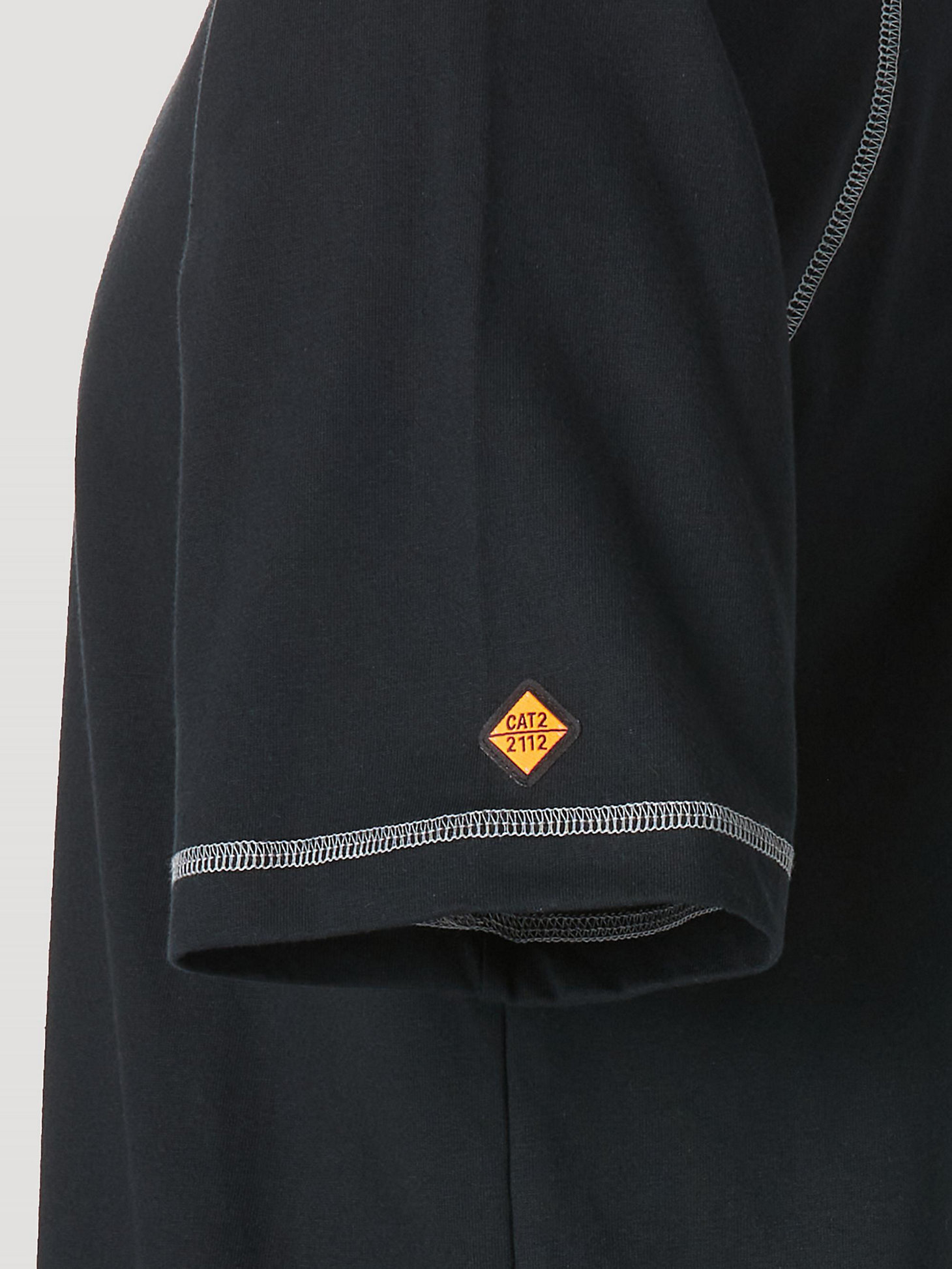 Wrangler® FR Flame Resistant Short Sleeve Base Layer T-Shirt in Black alternative view 3