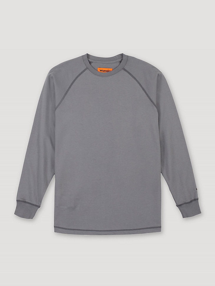 Wrangler® FR Flame Resistant Long Sleeve Base Layer T-Shirt in Silver alternative view 3