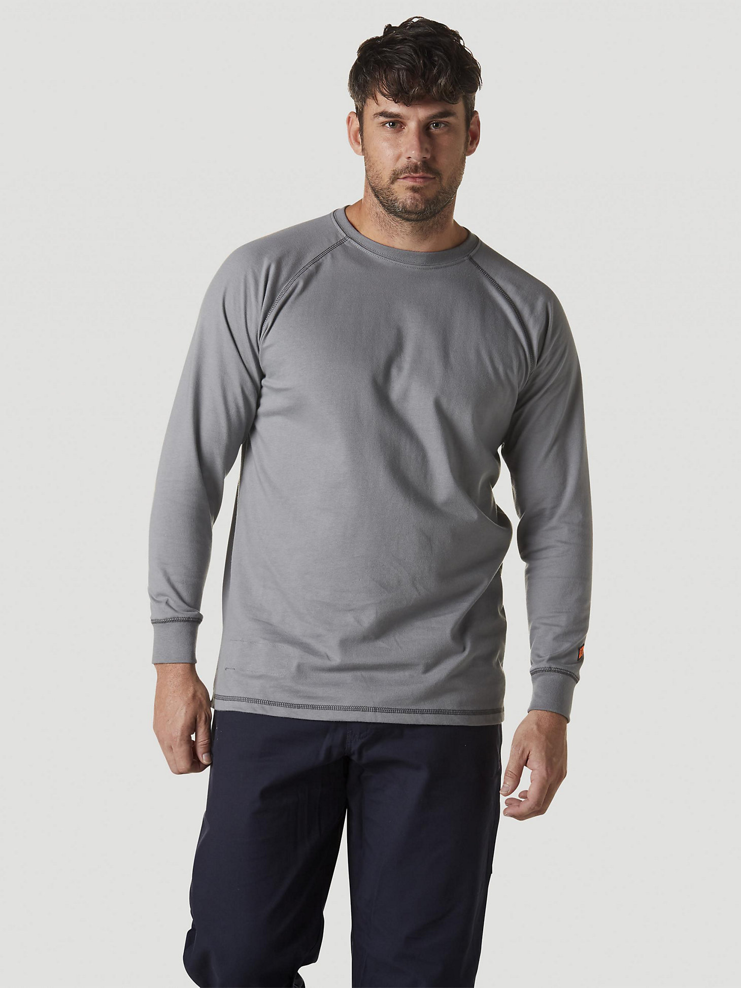 Wrangler® FR Flame Resistant Long Sleeve Base Layer T-Shirt in Silver main view