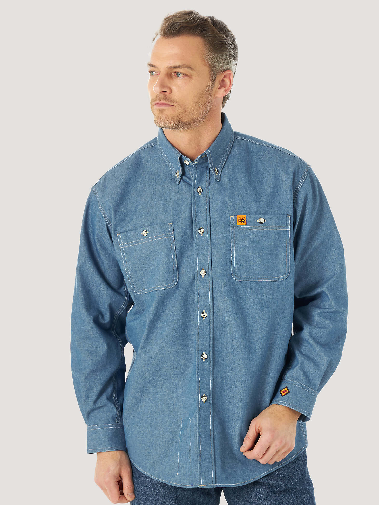 Wrangler® RIGGS Workwear® FR Flame Resistant Twill Solid Work Shirt ...