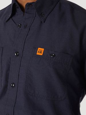 Wrangler&reg; RIGGS Workwear&reg; FR Flame Resistant Twill Solid Work Shirt in Navy