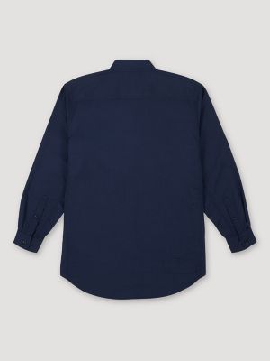 Wrangler&reg; RIGGS Workwear&reg; FR Flame Resistant Twill Solid Work Shirt in Navy