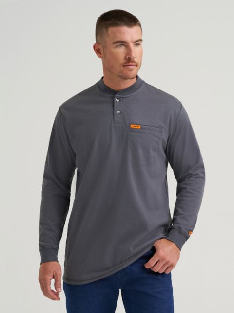 Мужские рубашки Wrangler FR Flame-Resistant Long Sleeve Lightweight Henley