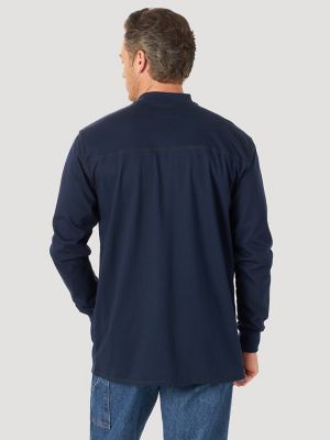 Wrangler® RIGGS Workwear® FR Flame Resistant Long Sleeve Lightweight Henley in Navy