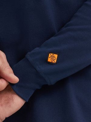 Wrangler&reg; RIGGS Workwear&reg; FR Flame Resistant Long Sleeve Lightweight Henley in Navy