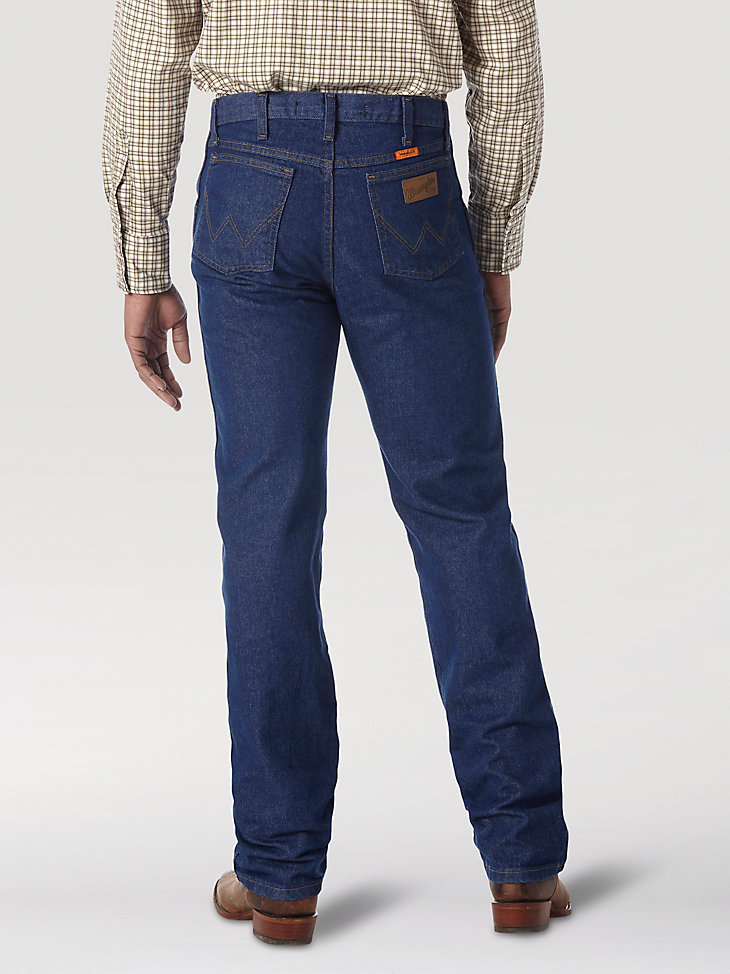 Men's Wrangler® FR Flame Resistant Regular Fit Lightweight Denim Jean in Prewash alternative view 2