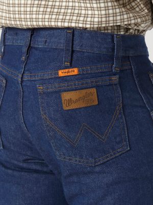 Men's Wrangler® FR Flame Resistant Regular Fit Lightweight Denim Jean in Prewash